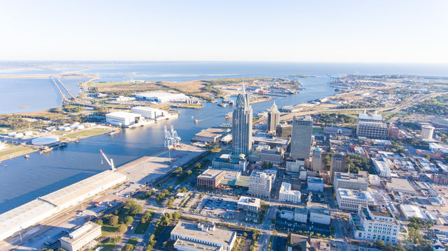 Aerial photo of Mobile, Alabama 