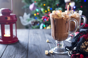 Hot chocolate with marshmallows