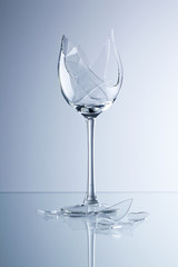 zebrochenes Weinglas