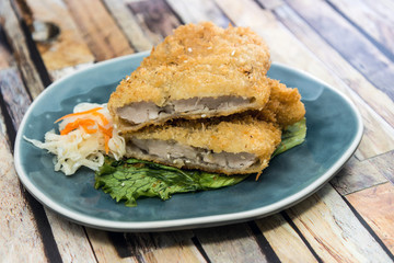Handmade Japanese fried chicken ready to eat
