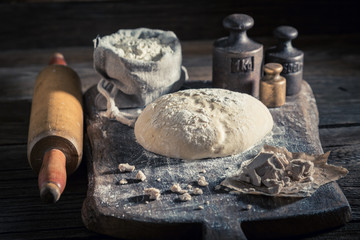 Made of fresh ingredients traditionally and delicious dough for bread
