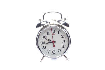 Alarm clock on white background