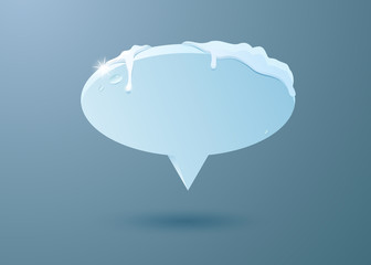 Christmas speech bubble label tag. Can be used with text, perfect for winter and christmas promotions or other seasonal concepts.