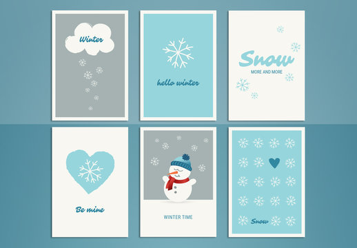 Winter Greeting Card Set