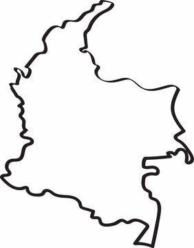 Freehand sketch of Colombia map. Vector illustration.