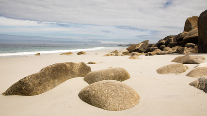 Brittany beach with rocks