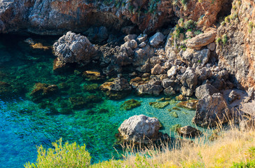 Zingaro sea coast, Sicily, Italy