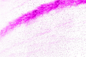 abstract pink dust explosion on  white background. abstract pink powder splatted on white ...
