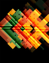 Color arrows on black background