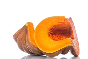 piece of ripe orange pumpkin