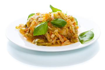 Stewed cabbage with carrots