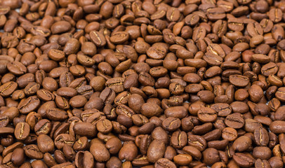 Coffee texture. coffee beans as background wallpaper. arabica cofee bean