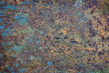 the texture of the rust