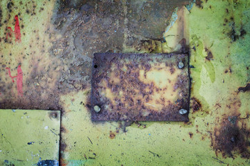 the texture of the rust