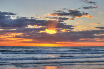 Fototapeta na wymiar Sunrise on the Texas Coast