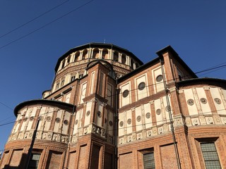 Fototapeta premium Milano, la Basilica di Santa Maria delle Grazie