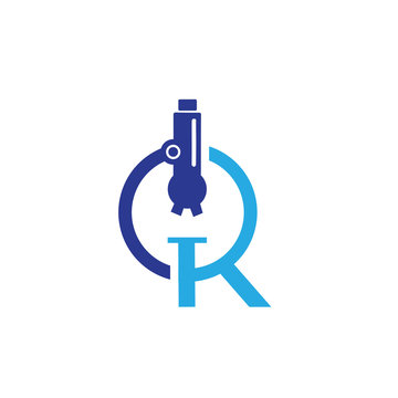 Microscope letter logo