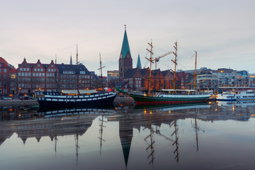 Obraz premium Bremen. Embankment Schliachte.