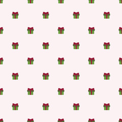 Materiał do szycia gift giftbox present with bow colorful xmas christmas pattern