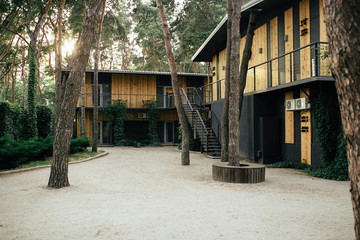 holiday complex in the forest