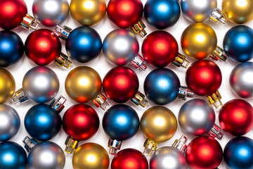 Colorful New Year and Cristmas balls