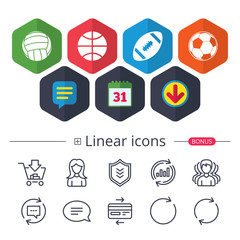 Sport balls. Volleyball, Basketball, Soccer.