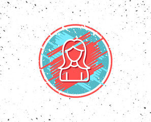 User line icon. Female Profile sign.