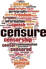 Obraz premium Censure word cloud