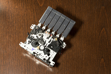 tape recorder inside mechanism