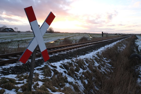 Gleise auf der Halbinsel Eiderstedt
