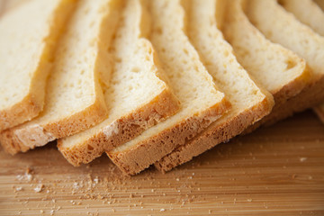 Fototapeta na wymiar chopped gluten-free bread
