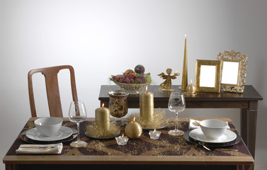 different style new year dinning room table