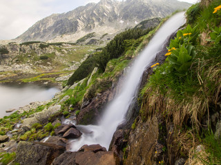Naklejka na ściany i meble Waterfall in Retezat National Park, Transylvania, Romania