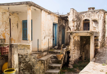 Fototapeta na wymiar Kalami abandoned village in Crete, Greece