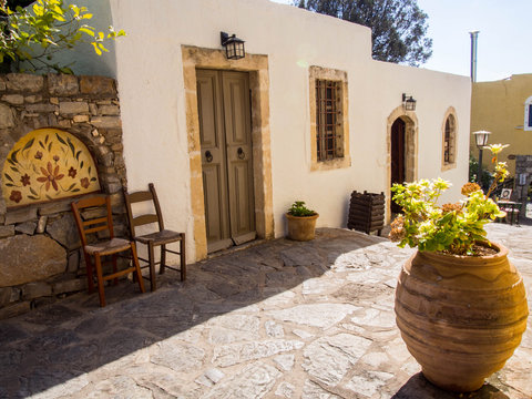 Arolithos, Cretan traditional village in Crete, Greece