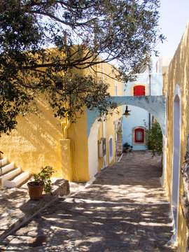 Arolithos, Cretan traditional village in Crete, Greece