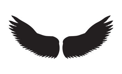 Fototapeta premium Outstretched wings. Vector drawing
