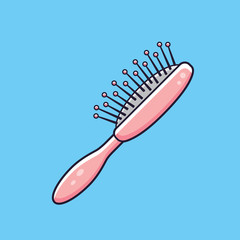 Pink hair brush or comb.