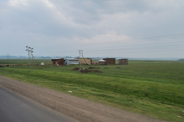 Fototapeta premium Ethiopian Countryside Houses in the Amhara Region