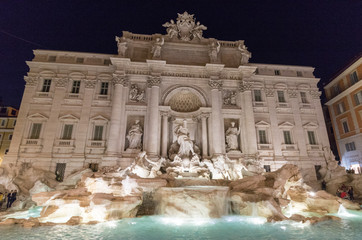 Fototapeta na wymiar Fountain di Trevi, Rome, Italy.
