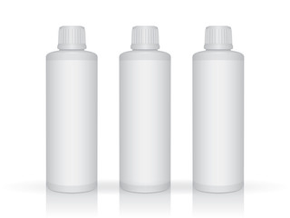 plastic bottle is easy to change colors mock up vector template