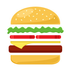 Cheeseburger. Vector illustration