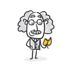 Lesen Buch Professor Strichfigur Strichmännchen Nr. 5