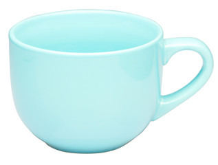 Epmty Blue Mug Isolated