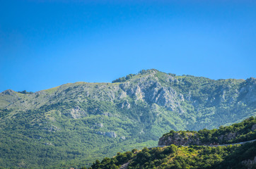 High mountains and beautiful nature near Budva, Montenegro