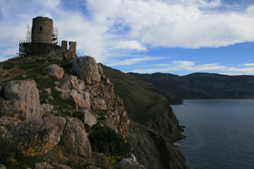Fototapeta na wymiar Genoese fortress near Balaklava, Crimea
