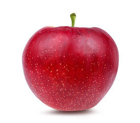 Fresh red apple isolated on white background with clipping path