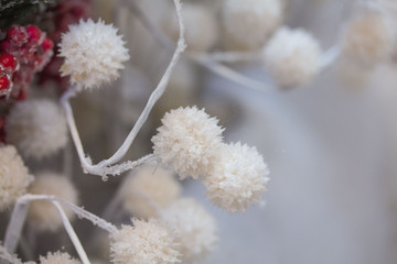 small decorative white snow berries