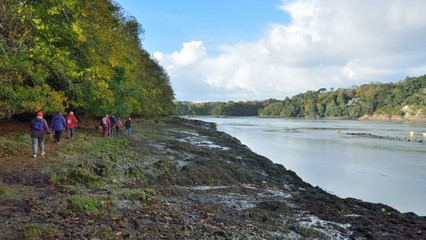 Les rives du Jaudy &agrave; Tr&eacute;guier en Bretagne. France
