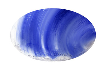 oval of blue artistic paint